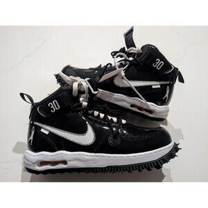 Nike Air Force 1 Mid Sheed Off-White Black Leather Men's Size 10.5 DR0500-001